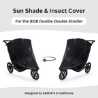 SASHA'S sun shade and insect cover for BOB Duallie Double Stroller
