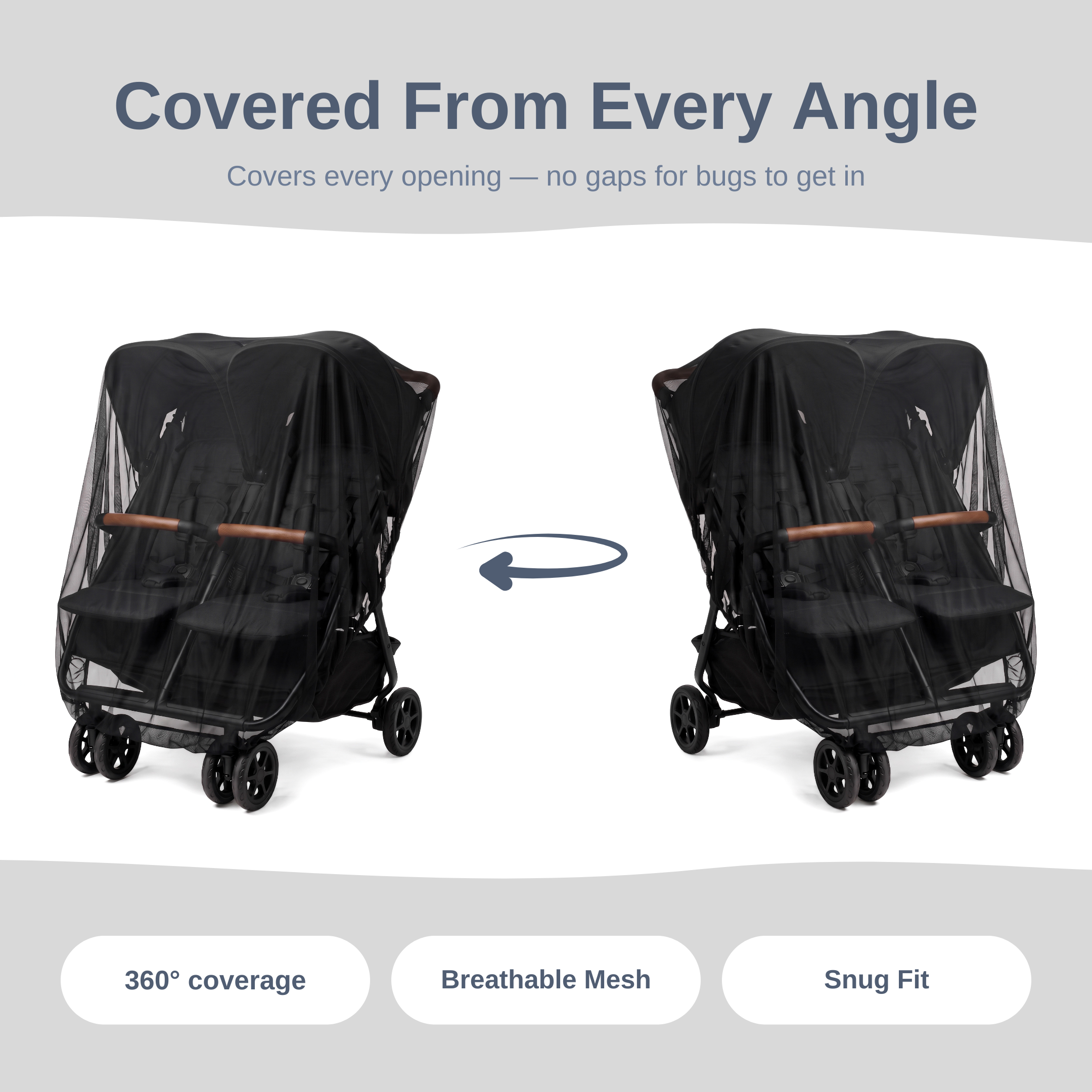 SASHA'S mosquito net for Zoe Twin Double Stroller