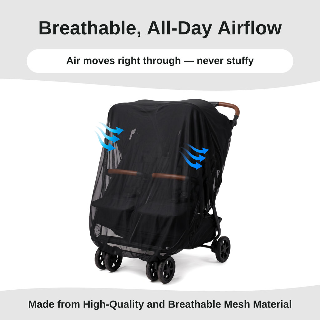 SASHA'S sun shade and insect cover for Zoe Twin Double Stroller