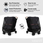 SASHA'S sun shade and insect cover for Zoe Twin Double Stroller