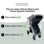 Rain Cover for Chicco Bravo Trio & Primo Travel Systems