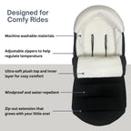 Footmuff for Bugaboo Fox, Butterfly, Donkey, Dragonfly, and Kangaroo Strollers