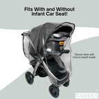 Rain Cover for Chicco Bravo Trio & Primo Travel Systems