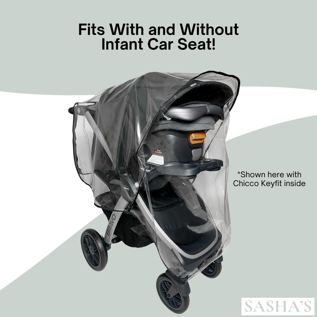 Rain Cover for Chicco Bravo Trio & Primo Travel Systems
