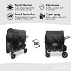 Sun Shade & Insect Cover for WonderFold W4 Original, W4 Luxe, and W4 Elite