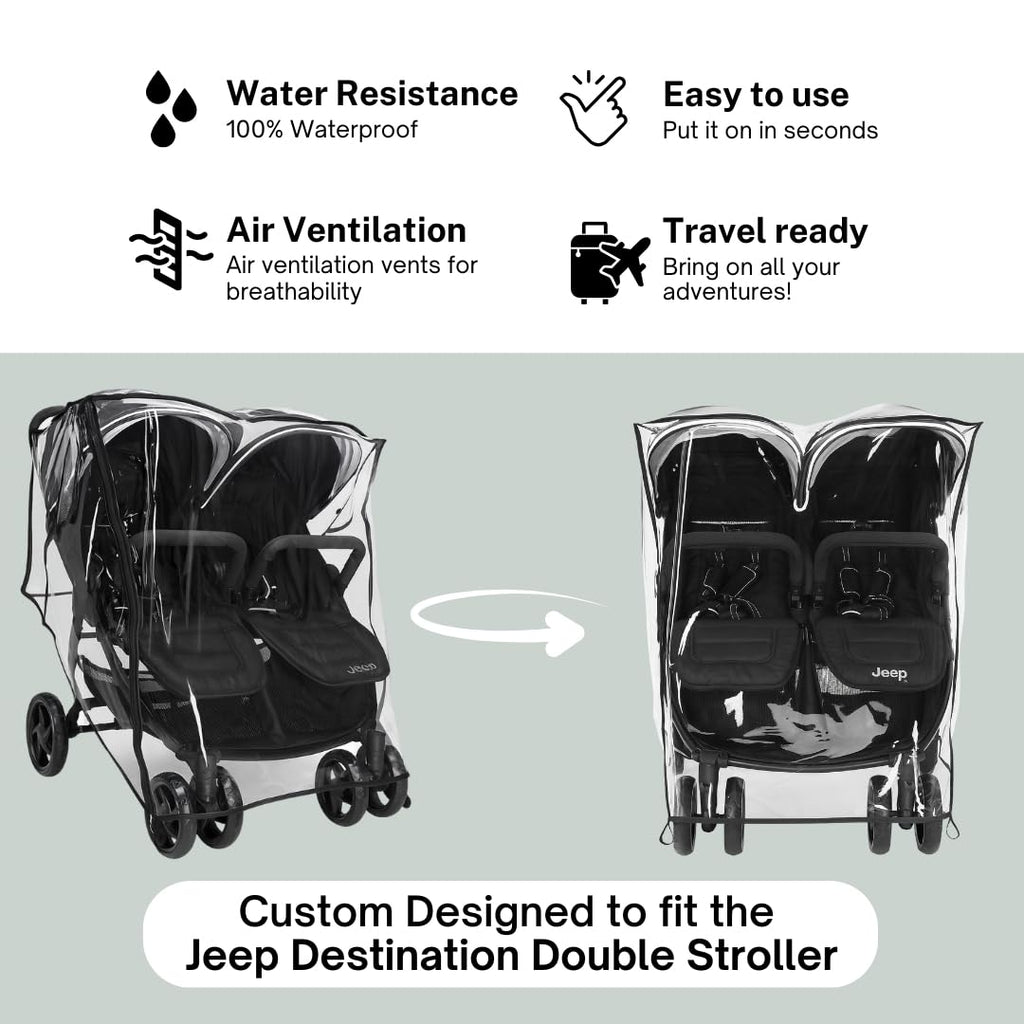 Rain Cover for Jeep Destination Double Stroller