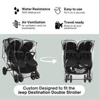 Rain Cover for Jeep Destination Double Stroller