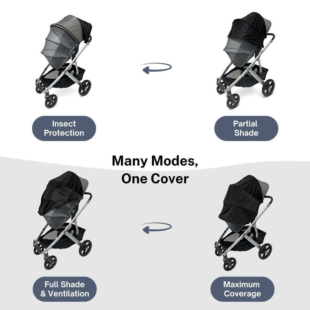 SASHA'S sun shade and insect cover for UPPAbaby Vista V2 V3 stroller