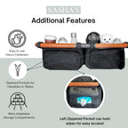 Stroller Organizer for Zoe Twin Double Stroller (Empty Bag)