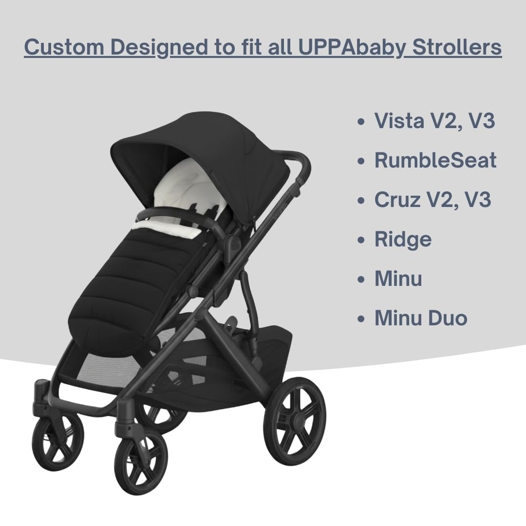 Footmuff for all UPPAbaby Strollers (Vista V2,V3, RumbleSeat, Cruz V2, V3, Ridge, Minu and Minu Duo)