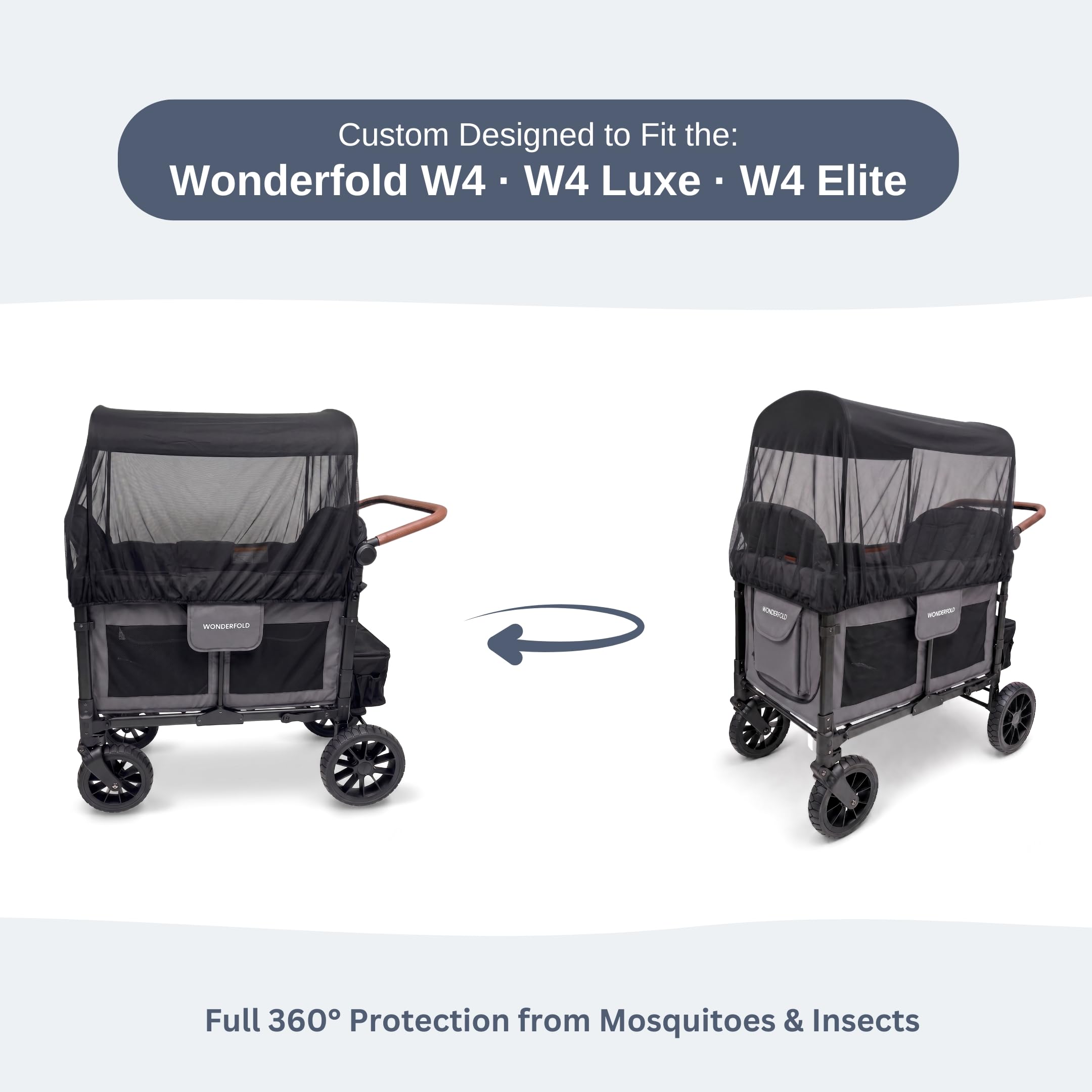 SASHA'S mosquito net for WonderFold W4 stroller wagon