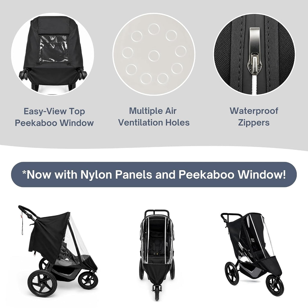 Rain cover for BOB Gear single jogging strollers – feature view
