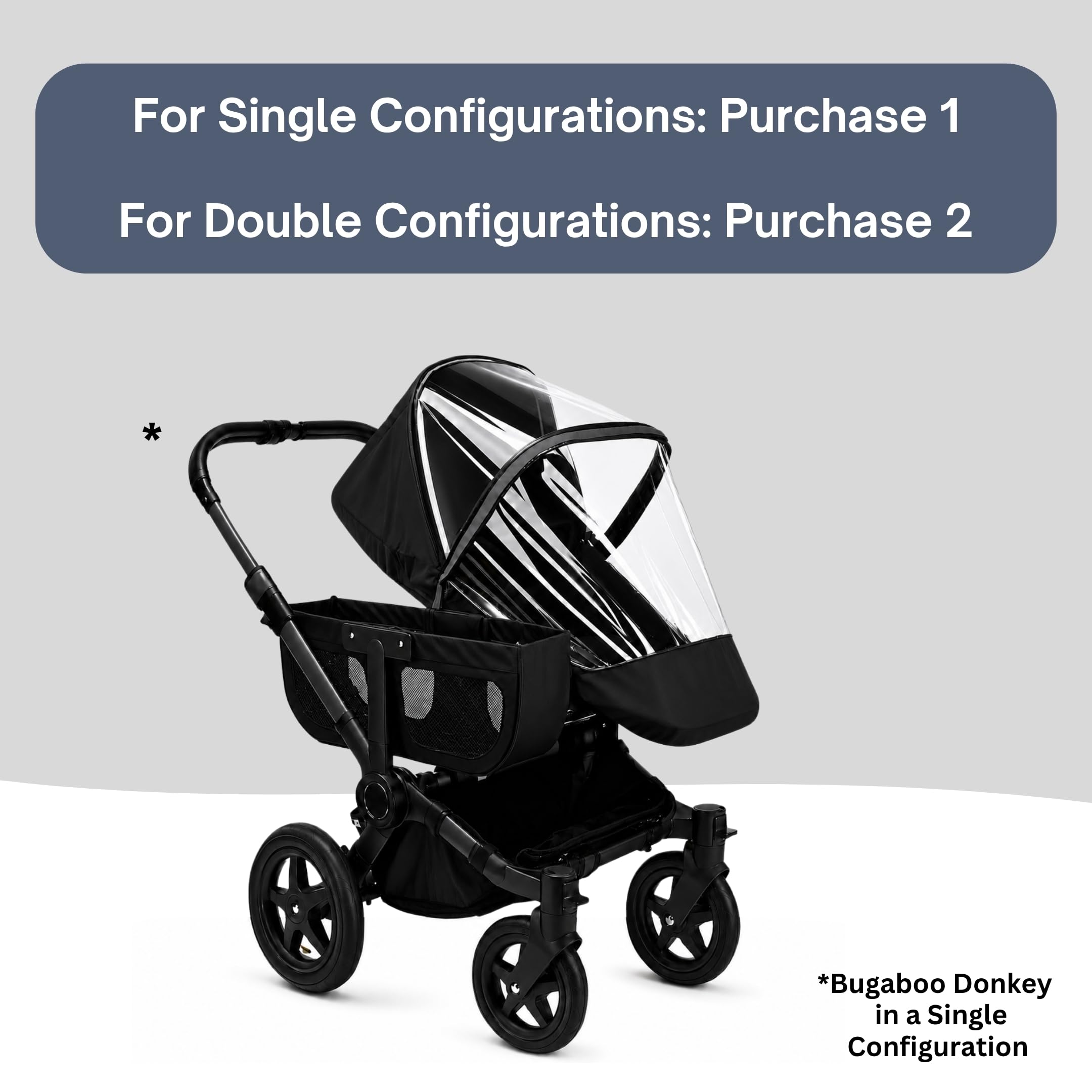 SASHA'S rain cover for Bugaboo Donkey and Buffalo stroller