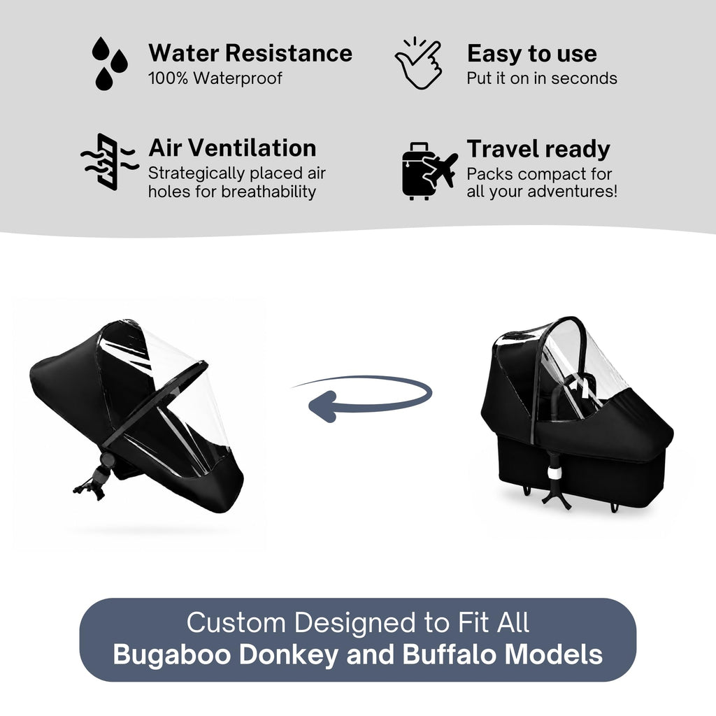 SASHA'S rain cover for Bugaboo Donkey and Buffalo stroller