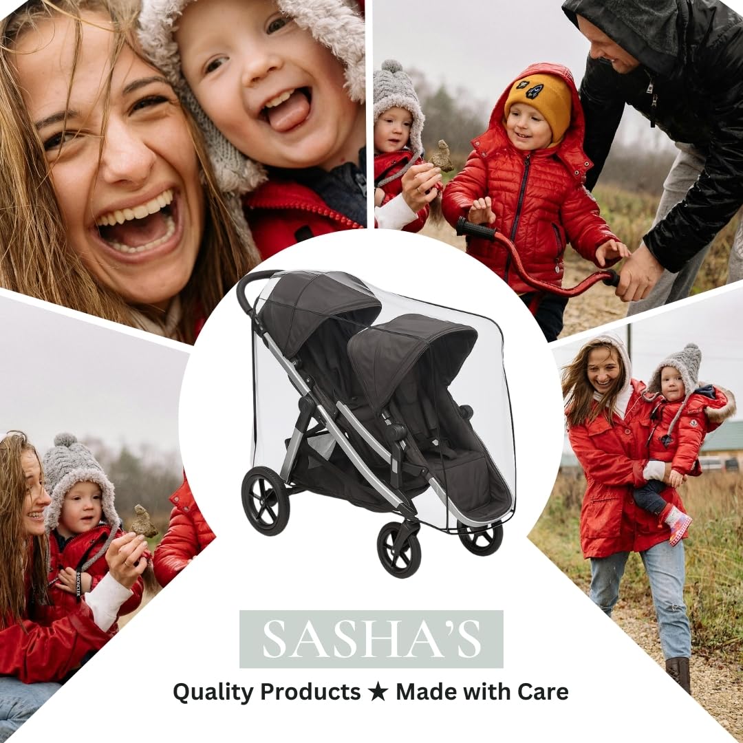 Sasha's All Weather Shield Plus for Baby Jogger City Select Double Stroller - Double Stroller Rain Cover