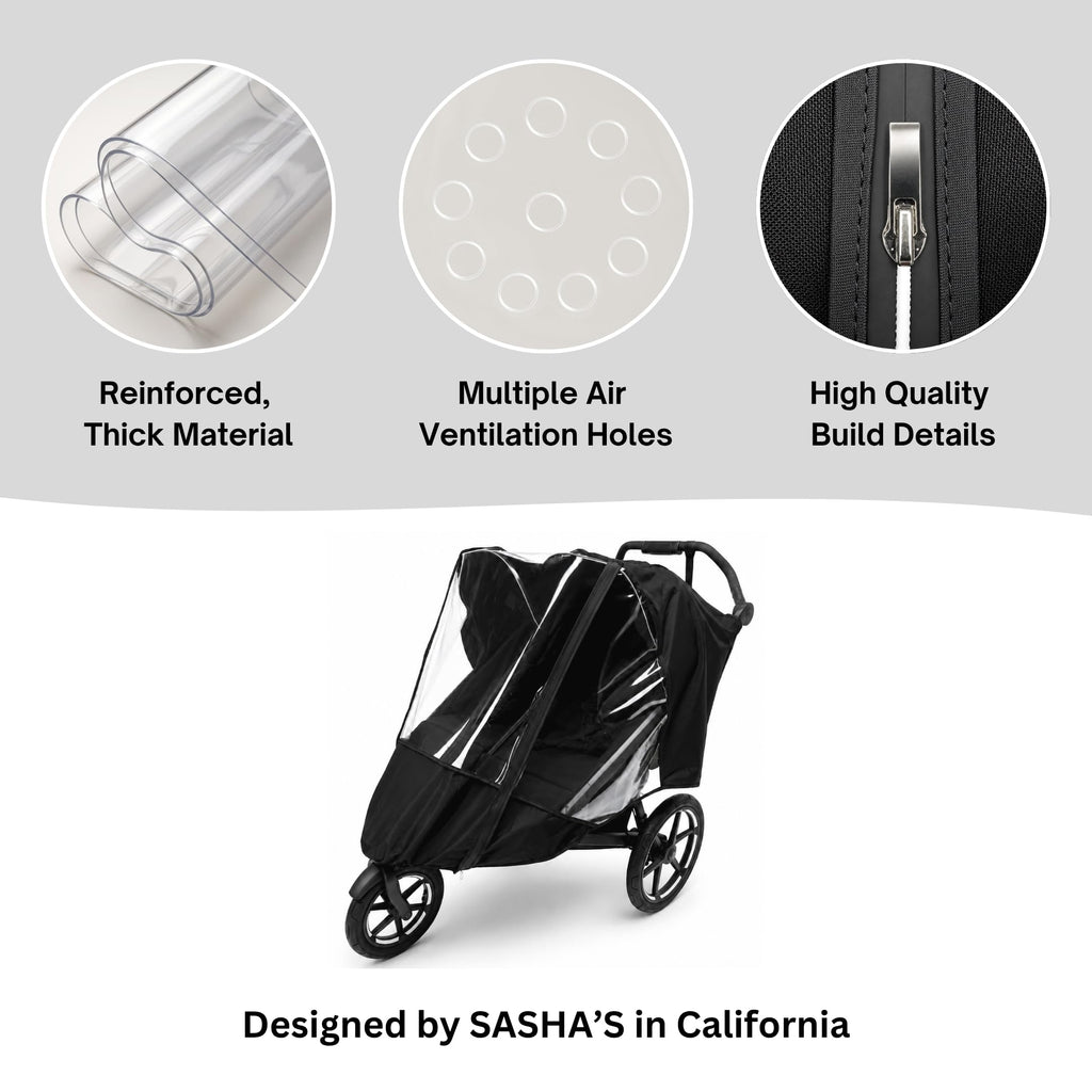 SASHA'S rain cover for Thule Urban Glide Double jogging stroller