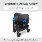 SASHA'S sun shade and insect cover for WonderFold W4 stroller wagon