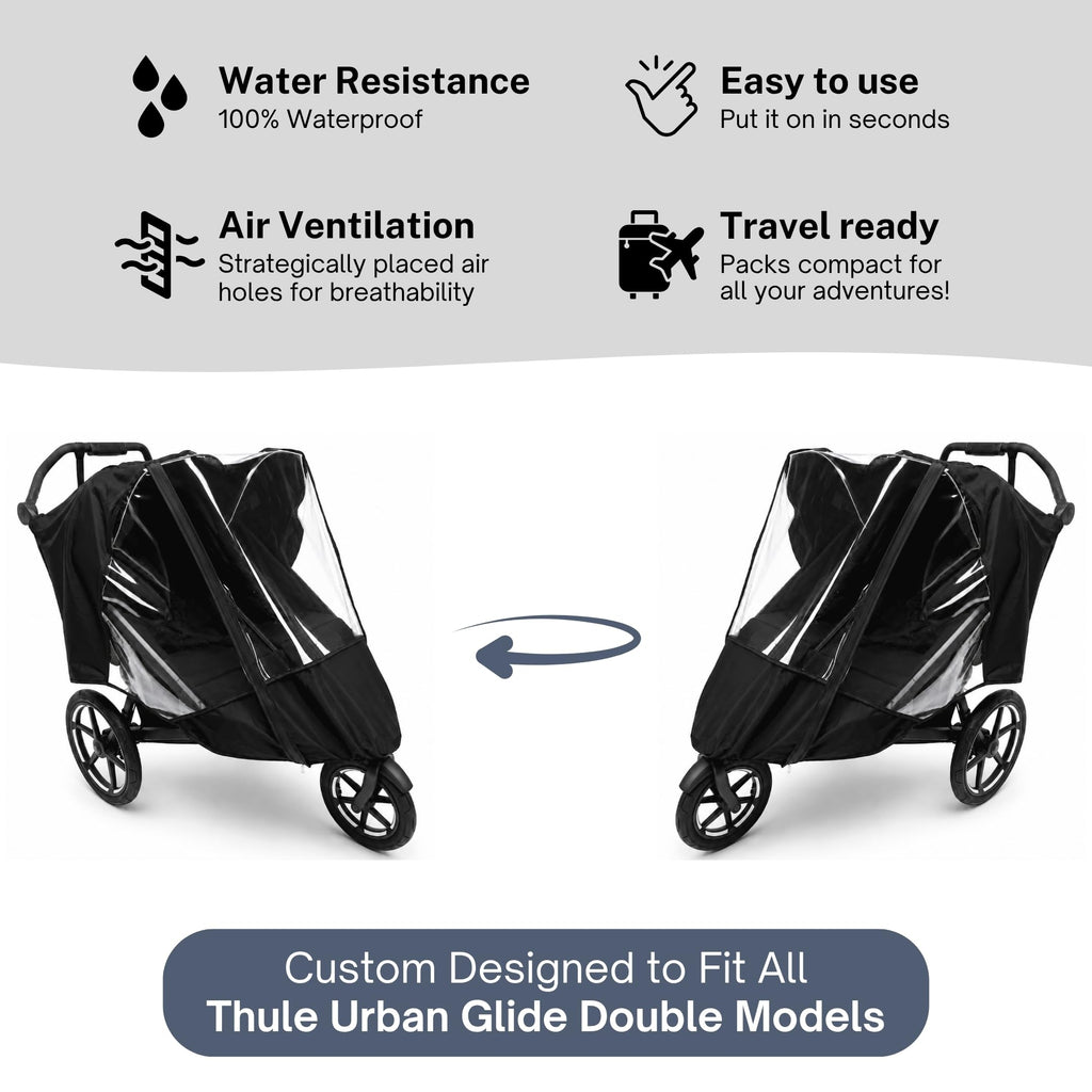 SASHA'S rain cover for Thule Urban Glide Double jogging stroller
