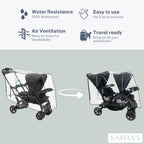Rain Cover for Baby Trend Sit N Stand Ultra & Sit N Stand Double Strollers