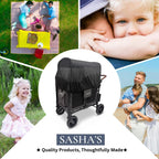 SASHA'S sun shade and insect cover for WonderFold W4 stroller wagon