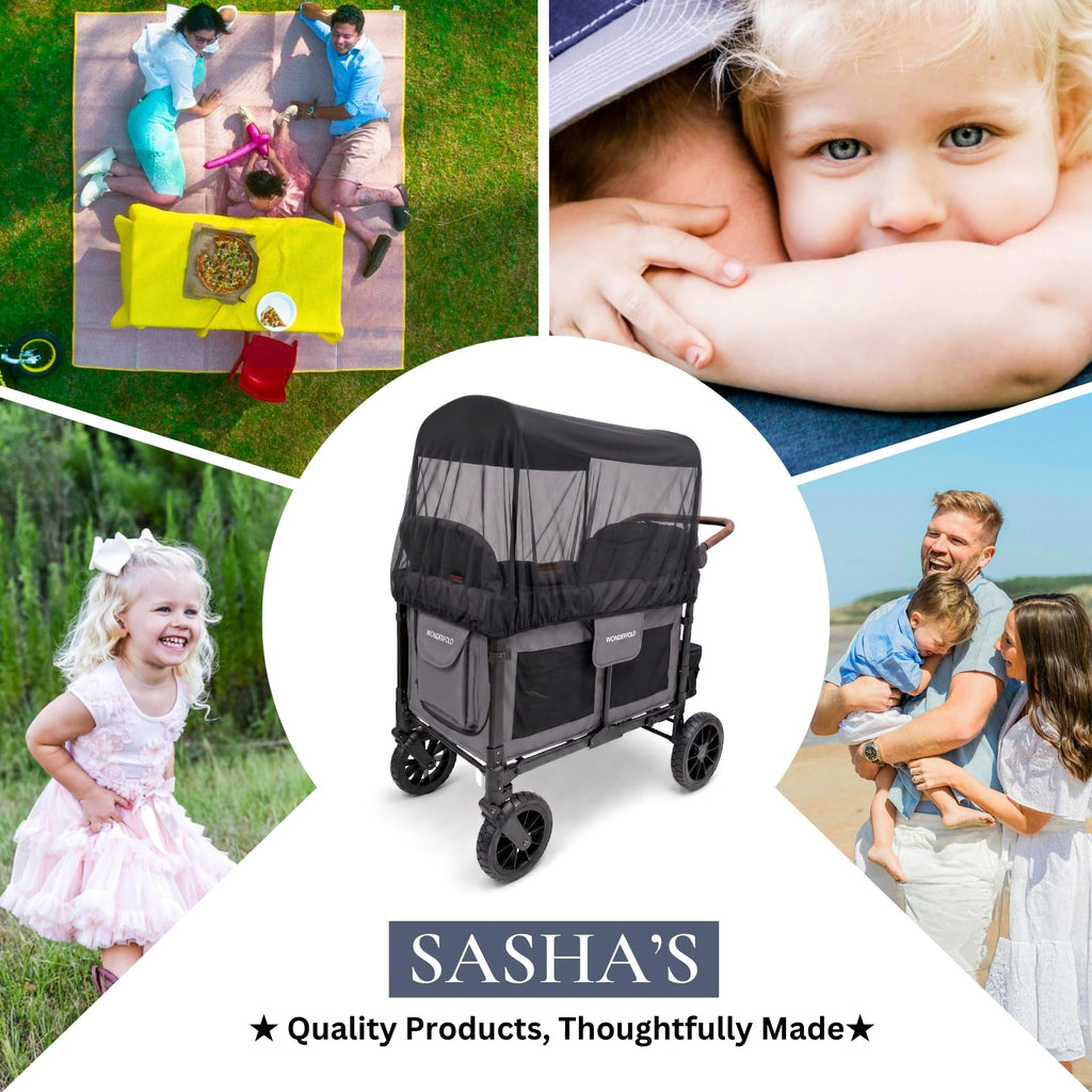 SASHA'S mosquito net for WonderFold W4 stroller wagon