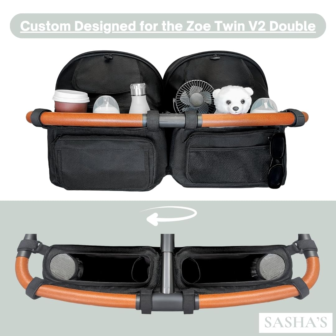 Stroller Organizer for Zoe Twin Double Stroller (Empty Bag)
