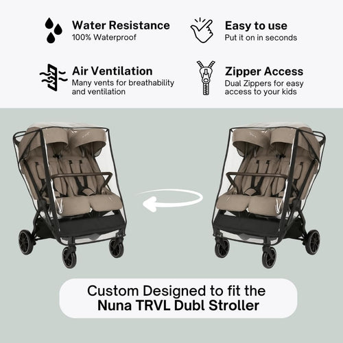 nuna trvl stroller rain cover Rain Cover for Nuna TRVL Dubl – SASHA'S