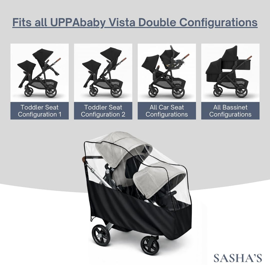 Rain Cover for UPPAbaby Vista V2/V3 Double Stroller