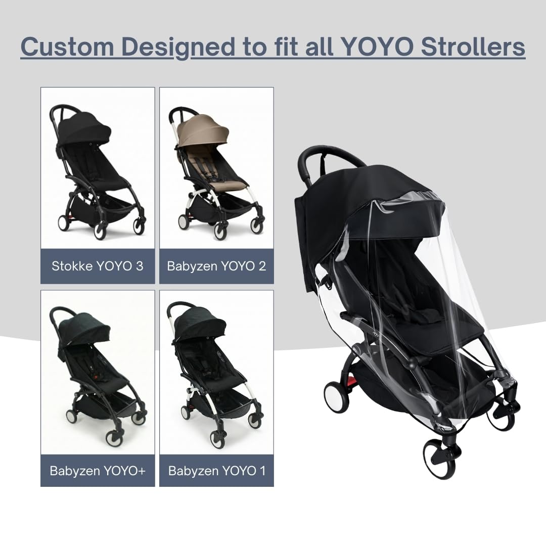 Rain Cover for Stokke YOYO 3, Babyzen YOYO 2, YOYO +, and YOYO
