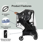 Rain Cover for Zoe Twin Double Stroller