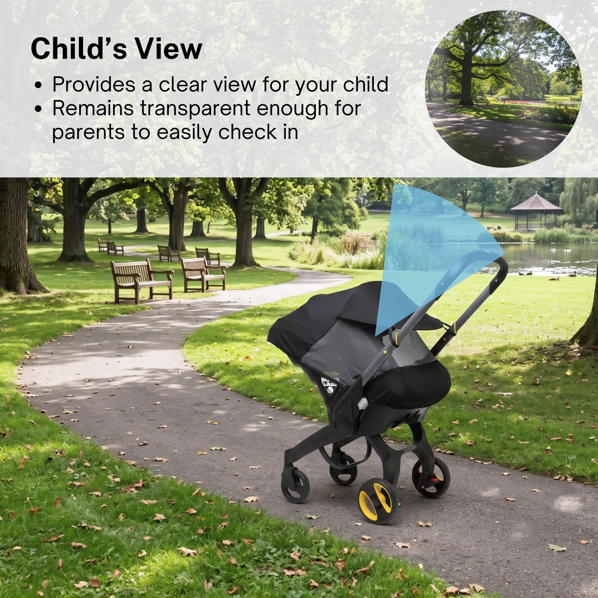 SASHA'S Sunshade & Insect Cover Compatible with The Doona Infant Car Seat Stroller (Stroller not Included)