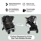 Rain Cover for Zoe Twin Double Stroller