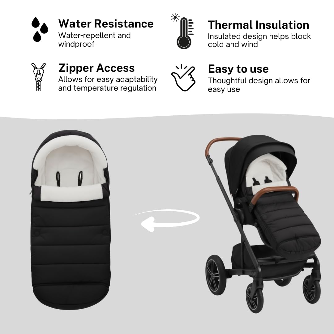 Winter Footmuff designed for all Nuna Strollers (Mixx, Tavo, Triv, Trvl, Trvl Dubl, Demi, Swiv)