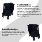 SASHA'S sun shade and insect cover for Baby Jogger City Mini GT2 Double