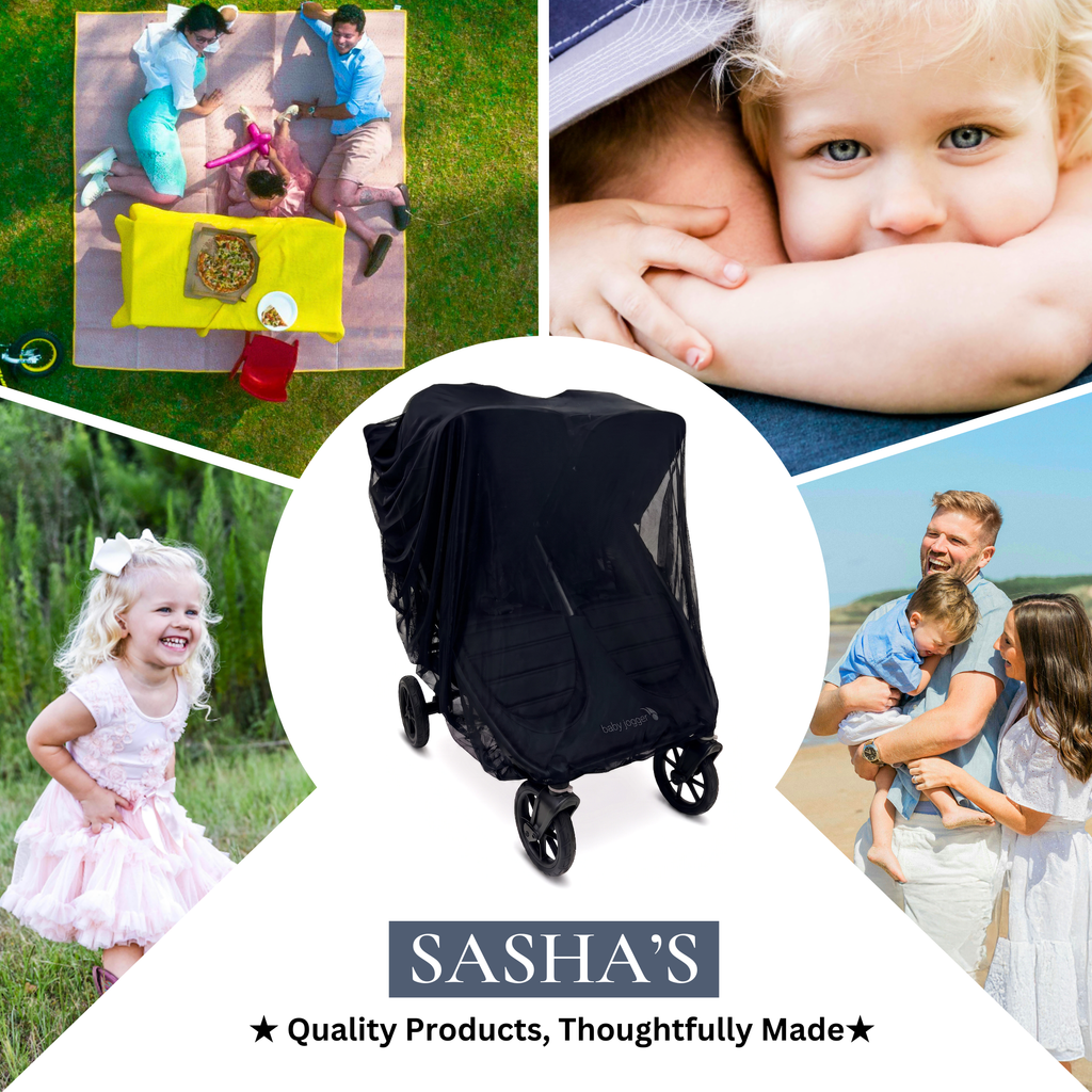 SASHA'S sun shade and insect cover for Baby Jogger City Mini GT2 Double