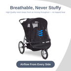 SASHA'S mosquito net for Baby Trend Double Stroller