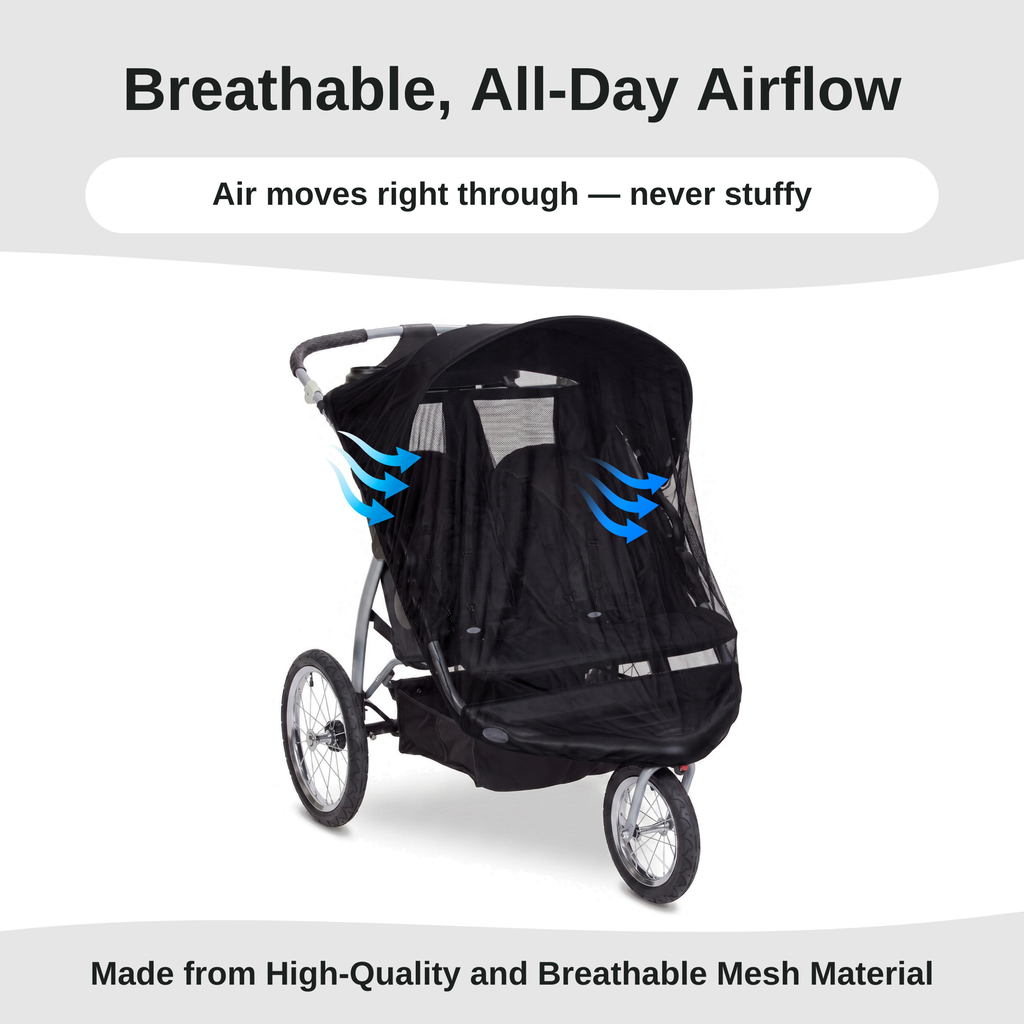 SASHA'S sun shade and insect cover for Baby Trend Double Stroller