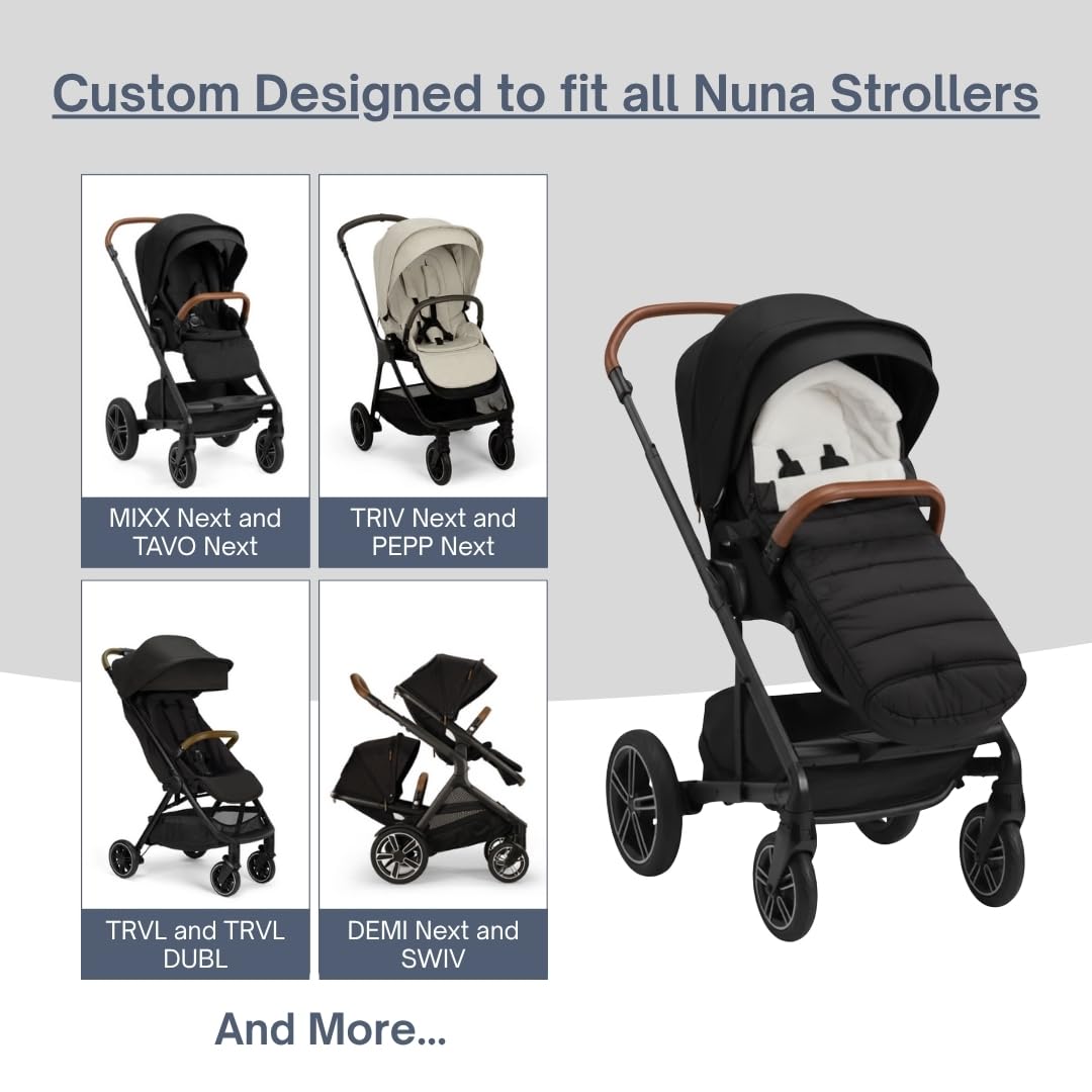 Winter Footmuff designed for all Nuna Strollers (Mixx, Tavo, Triv, Trvl, Trvl Dubl, Demi, Swiv)