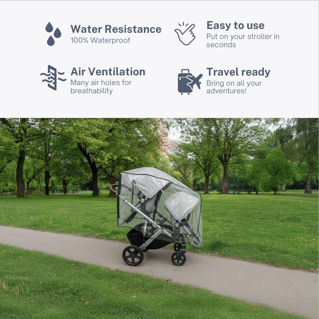 Rain Cover for UPPAbaby Vista V2/V3 Double Stroller