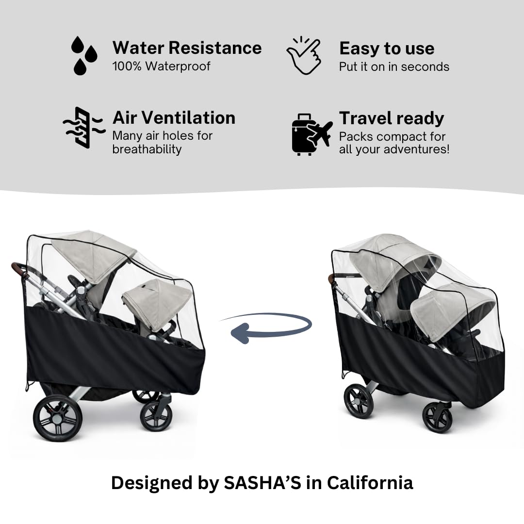 Rain Cover for UPPAbaby Vista V2/V3 Double Stroller