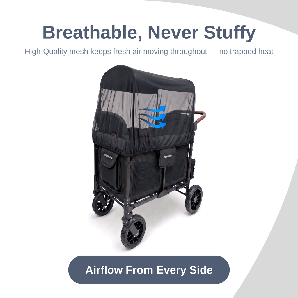 Breathable mesh with airflow from every side